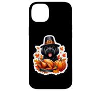 Giorno del Ringraziamento Nero Russo Terrier Cane Proprietario Mamma Papà Divertente Custodia per iPhone 14 Plus