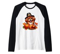 Giorno del Ringraziamento Russo Giocattolo Cane Proprietario Mamma papà Amante Divertente Carino Maglia con Maniche Raglan