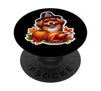 Giorno del Ringraziamento Russo Giocattolo Cane Proprietario Mamma Papà Amante Divertente Carino PopSockets PopGrip Adesivo