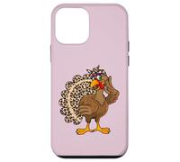 Giorno del Ringraziamento Turchia Donne Ragazza Leopard Stampa Autun Custodia per iPhone 12 mini