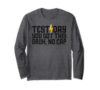 Giorno del test Hai ricevuto questo Bruh No Cap Teacher Test Day Maglia a Manica