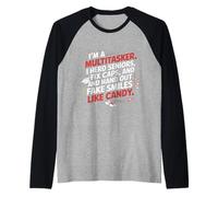 Giorno della laurea, sono un multitasker. Ho mandato anziani, fissare tappi Maglia con Maniche Raglan