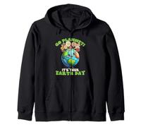 Giorno della Terra Fiori Carino Terra Go Planet It's Your Earth Day Felpa con Cappuccio
