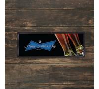 Giorno di Padri Blue Label Bicchieri Birra Barrette Runner Great Idea Regalo L&S
