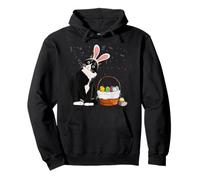Giorno di Pasqua Cat Bunny Orecchie Uova Camicia Uomo Donna Coniglio Pasqua Felpa con Cappuccio