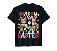 Giorno di Pasqua Cat Bunny Orecchie Uova Camicia Uomo Donna Coniglio Pasqua Maglietta