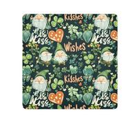 Giorno di San Patrizio Baci Borsa Cosmetica Protettiva Panno Organizzatore Wrap Camera Lens Panno Wrapper Per Articoli Da Bagno, Baci di San Patrizio, 17.7x17.7in
