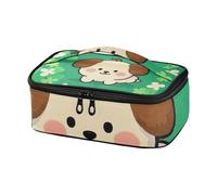 Giorno di San Patrizio Cartone Animato Carino Marrone Cane Lunch Bag Isolato Tote Bag Lunch Box per Adolescenti per Picnic loncheras para Mujer asetico