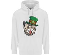 Giorno di San Patrizio Gatto Divertente Irlandese Bambini Felpa con Cappuccio