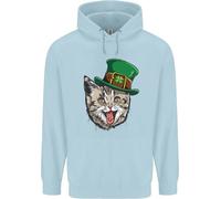Giorno di San Patrizio Gatto Divertente Irlandese Bambini Felpa con Cappuccio