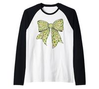 Giorno di San Patrizio Irlandese Trifoglio Arcobaleno Modello Coquette Maglia con Maniche Raglan