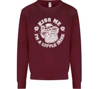 Giorno di San Patrizio Kiss Me Im A Piccolo Bit Irlandese Bambini Felpa Maglione