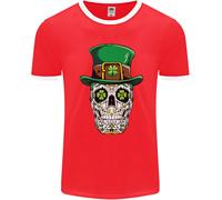 Giorno di San Patrizio Of The Dead Teschio di Zucchero Uomo Ringer Fotl
