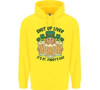 Giorno di San Patrizio Shut Up Fegato Birra Alcol Divertente Uomo Felpa