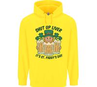 Giorno di San Patrizio Shut Up Fegato Birra Alcol Divertente Uomo Felpa