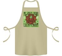 Giorno di San Patrizio Zenzero Barba Portafortuna Cotone Grembiule 100% Organico