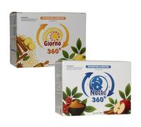 Giorno Notte - Doppio Integratore Dimagrante Naturale in Polvere con 6 Estratti Concentrati | Made in Italy- Formula Extra Forte | Brucia Grassi 24 Ore, Riduce Fame, Drena e Migliora il Benessere