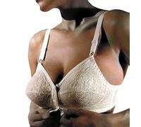 GIOS 1 Pezzo Reggiseno Donna 112 in Pizzo con Apertura Frontale - Senza Ferretto Coppa B. Bianco 6B
