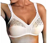 Gios Reggiseno Art 985 – senza ferretto, cotone e pizzo, spalline larghe – B, Bianco, 3