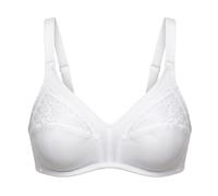 Gios Reggiseno Donna 985 Morbido foderato con inserti in pizzo Coppa B Bianco 10B