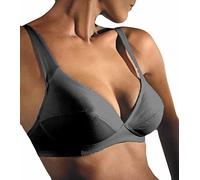 GIOS 1 Pezzo Reggiseno Donna Madrid Scollo a V - Senza Ferretto - Coppa B. Nero 6B