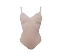 GIOS Body Donna Peonia Coppe in Doppio Tessuto Cotone Elasticizzato e Preformate (Senza Cuciture), Colore Champagne