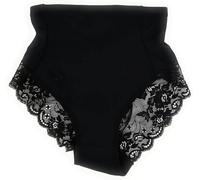 GIOS Guaina Elisa Contenitiva Sexy con Pizzo Nero o Champagne 2-3-4-5 (Nero, 4 IT Donna)