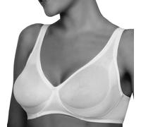 GIOS Reggiseno Contenitivo Microfibra Che Sostiene Senza Ferretto Coppa C, Ideale Bianco E Nero (IT, Numero, 34, Regular, Regular, Bianco)