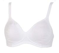 GIOS Reggiseno in cotone elasticizzato senza ferretto art. CANNELLA - 6, Bianco