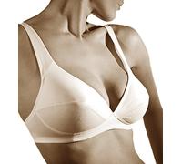 GIOS Reggiseno Senza Ferretto con Coppe Preformate in Puro Cotone Art. Madrid Coppa B (4, Bianco)