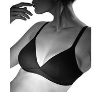 GIOS Reggiseno Senza Ferretto con Coppe Preformate in Tessuto Elasticizzato Art. Aroma Coppa B (4, Nero)