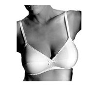GIOS Reggiseno Senza Ferretto minimale e con Coppe in Doppio Tessuto di Cotone Art 145 (1°, Nero)