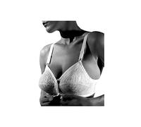 GIOS Set 2 Reggiseno Donna MOD 112 Aperto Davanti Bianco Taglia 4-8 Coppa B