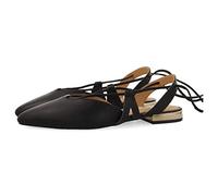 GIOSEPPO Ballerine Nere in Pelle con Lacci, per Donna, Nero, 41 EU