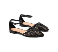 GIOSEPPO Ballerine Pelle Intrecciata Bingham, Nero, 37 EU