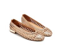 GIOSEPPO Ballerine Pelle Intrecciata Lorain, Platino, 37 EU