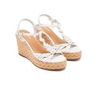 GIOSEPPO Castine, Sandalo Espadrillas con Zeppa Donna, Bianco, 36 EU