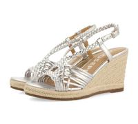 GIOSEPPO Glide, Sandali con zeppa Tipo Espadrillas Donna, Argento, 36 EU, argento, 36 EU