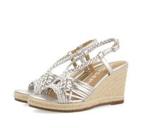 GIOSEPPO Glide, Sandalo Espadrillas con Zeppa Donna, Argento, 37 EU