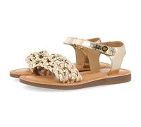 GIOSEPPO Sandali in pelle color oro con treccia per bambina Medan, oro, 27 EU