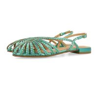 GIOSEPPO Mules Pelle Intrecciata Hingham, Acquamarina, 40 EU