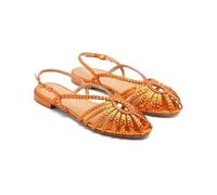 GIOSEPPO Mules Pelle Intrecciata Hingham, Arancione, 40 EU