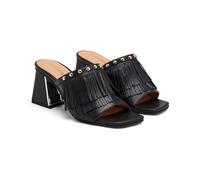 GIOSEPPO Mules TACCO Pelle E Frange DIXFIELD, Nero, 37 EU