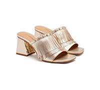 GIOSEPPO Mules TACCO Pelle E Frange DIXFIELD, Platino, 38 EU