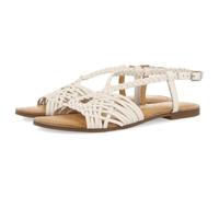 GIOSEPPO Sandali bianchi in pelle con strisce incrociate da donna AIDONE, bianco, 37 EU