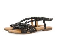 GIOSEPPO Sandali bianchi in pelle con strisce incrociate da donna AIDONE, Nero, 37 EU