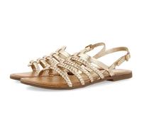 GIOSEPPO Sandali Blu Metallizzato In Pelle Intrecciata per Donna Limina, oro, 36 EU