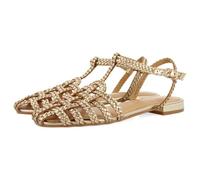 GIOSEPPO Sandali CANGREJERAS Pelle Intrecciata Dighton, Platino, 37 EU