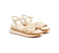 GIOSEPPO Sandali con piattaforma Rafia BOSCAWEN, naturale, 39 EU