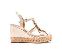 GIOSEPPO Elderon, Sandalo Espadrillas con Zeppa Donna, Platino, 37 EU